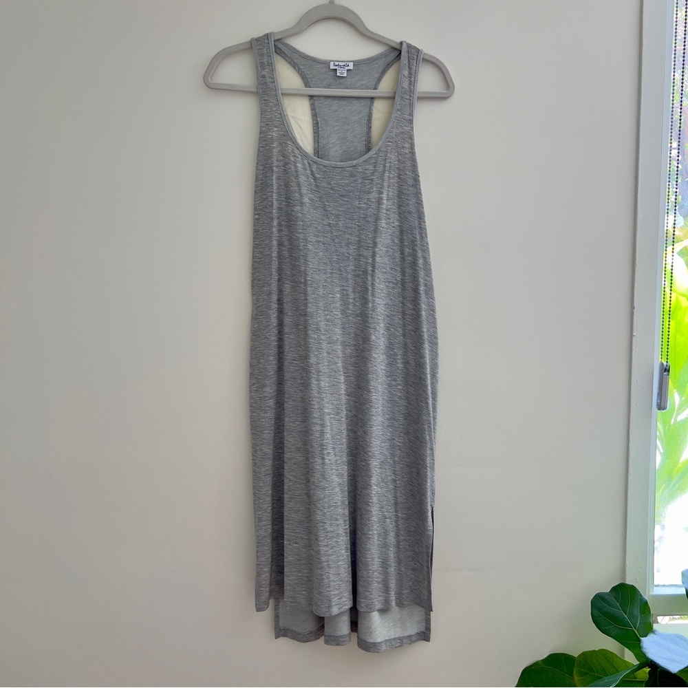 Splendid Lightweight Gray Racerback Tank Midi Dress- XSmall